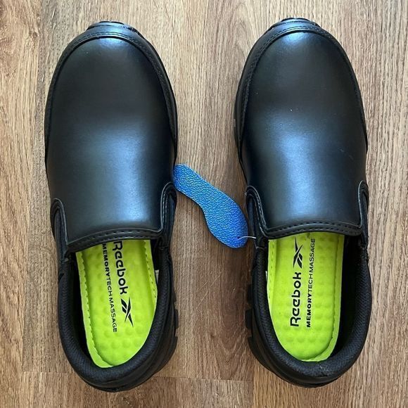 Reebok Sublite Cushion Work RB4036 Athletic Slip On Work Shoe Black Size 5/7 - Picture 1 of 7